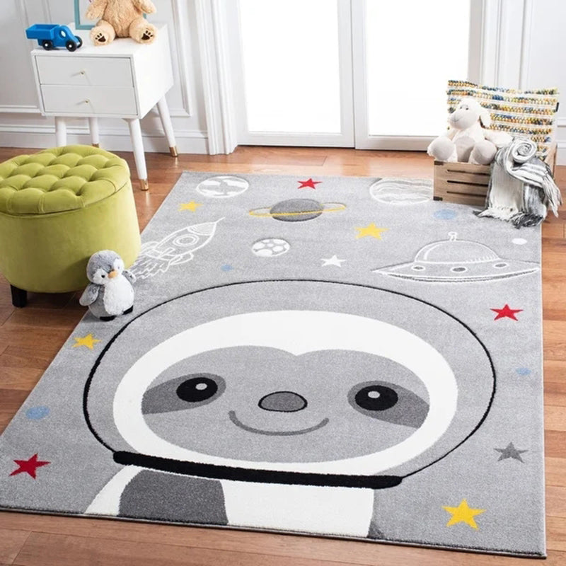 Avtoit | Lovely Children's Room Carpet Multicolor Cartoon Printed Carpet Polyester Pet-Friendly Machine Washable Indoor Carpet