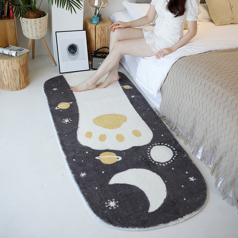 Avtoit | Multicolored Relaxation Carpet Synthetic Area Rug Non-slip Machine Washable Carpet for the Children's Room