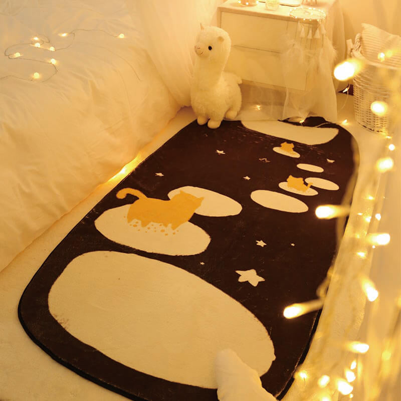 Avtoit | Multicolored Relaxation Carpet Synthetic Area Rug Non-slip Machine Washable Carpet for the Children's Room