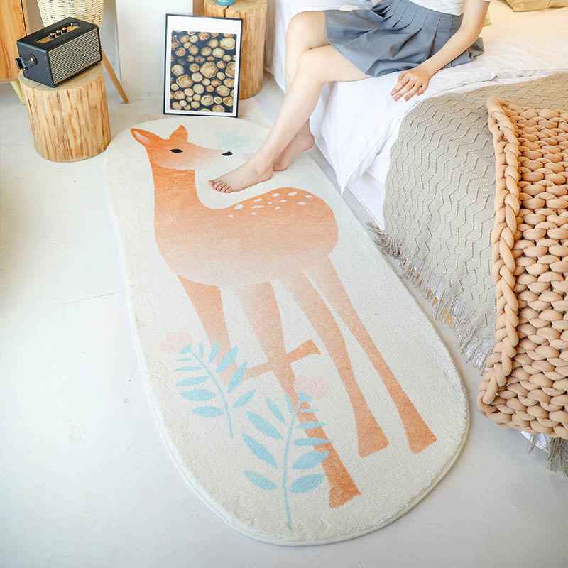 Avtoit | Innovative Shape Cartoon Rug Multi-Color Cute Area Rug Polyester Anti-Slip Mat Pet-Friendly Rug for Kids