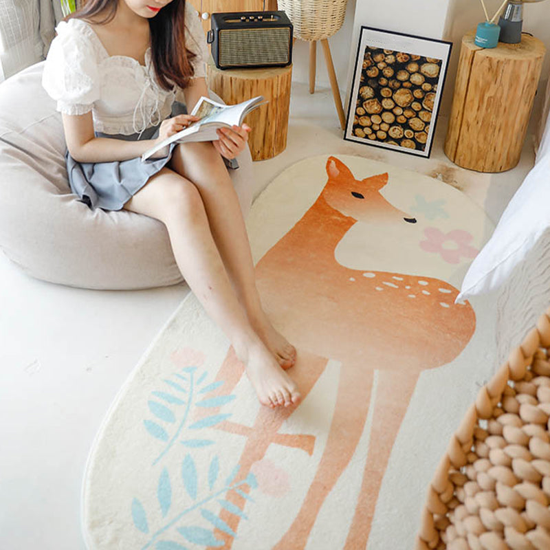 Avtoit | Innovative Shape Cartoon Rug Multi-Color Cute Area Rug Polyester Anti-Slip Mat Pet-Friendly Rug for Kids