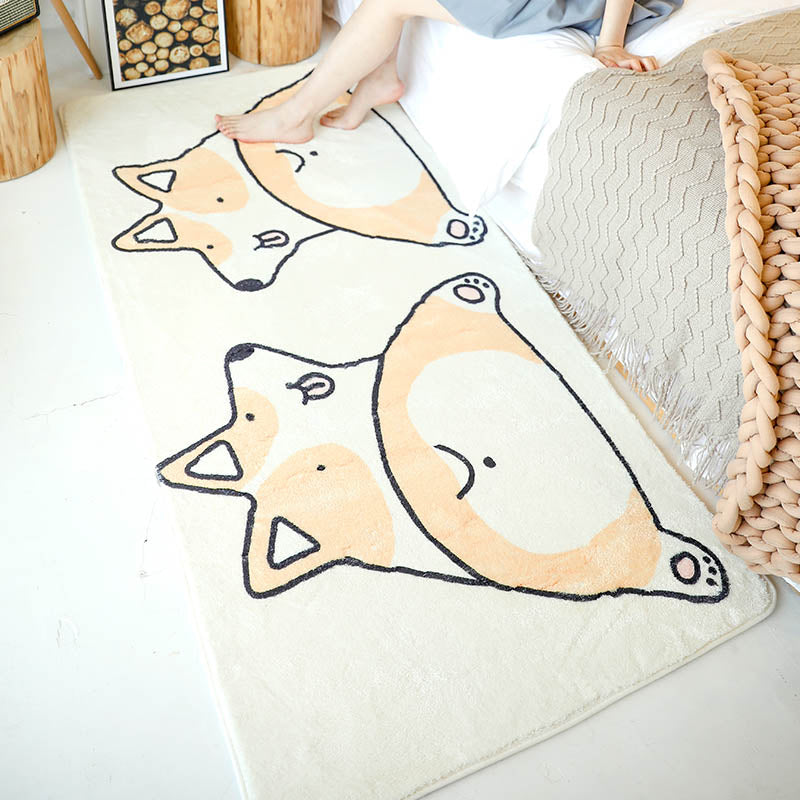Avtoit | Innovative Shape Cartoon Rug Multi-Color Cute Area Rug Polyester Anti-Slip Mat Pet-Friendly Rug for Kids