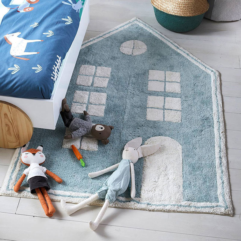 Avtoit | Irregular Shape Cartoon Carpet Multicolor Funky Area Rug Synthetic Pet-Friendly Non-Slip Backing Rug for Room