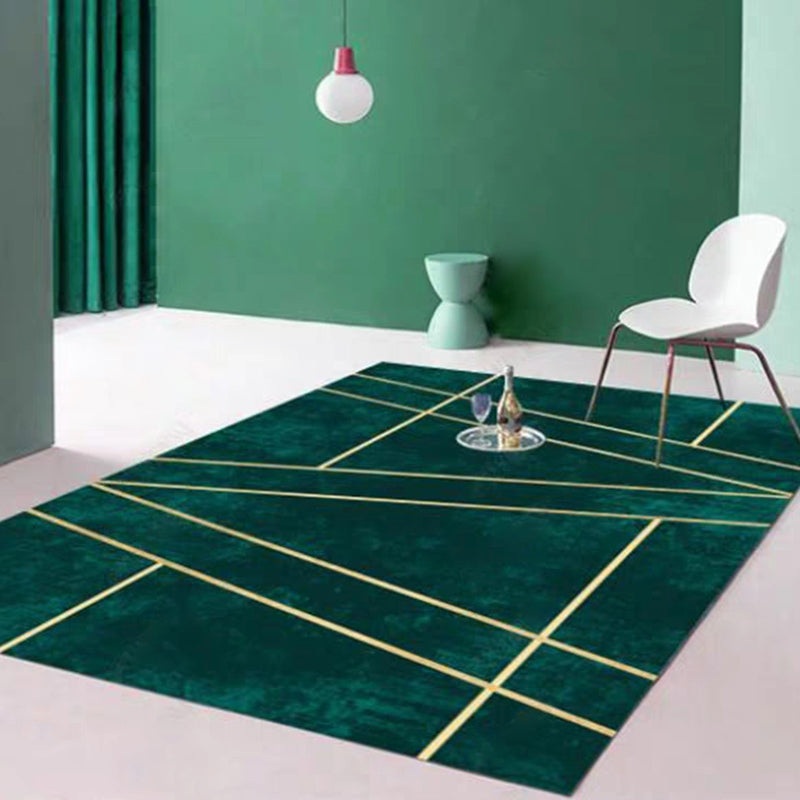 Avtoit | Luxury Living Room Rug Multicolor Geo Printed Indoor Rug Polypropylene Non-Slip Pet Friendly Rug