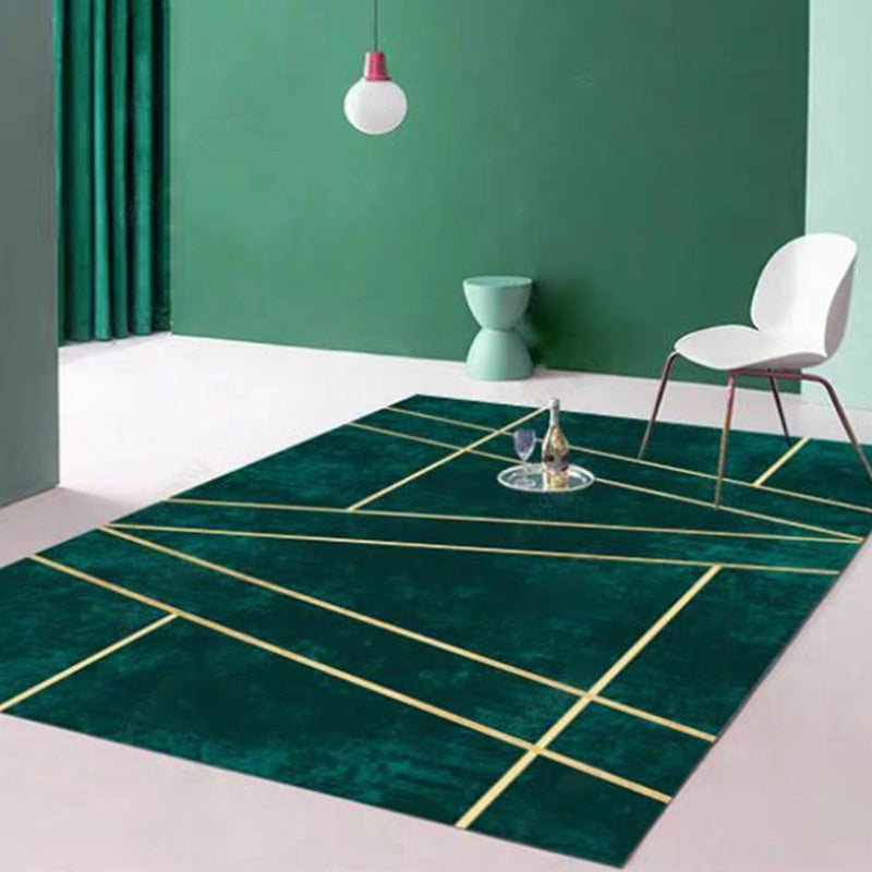 Avtoit | Luxury Living Room Rug Multicolor Geo Printed Indoor Rug Polypropylene Non-Slip Pet Friendly Rug