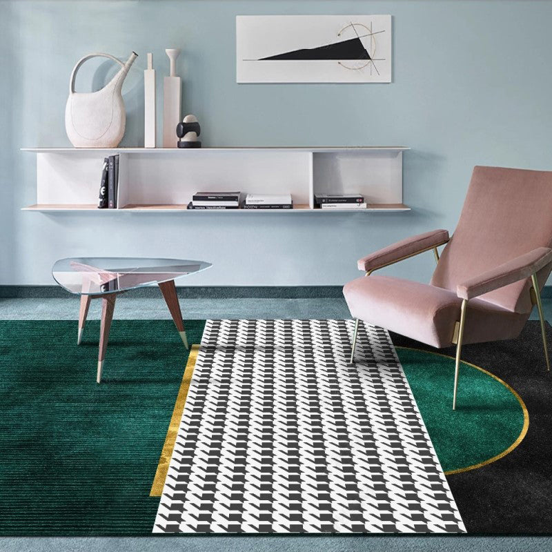 Avtoit | Funky Living Room Rug Multicolor geometric pattern rug polypropylene pet-friendly washable rug