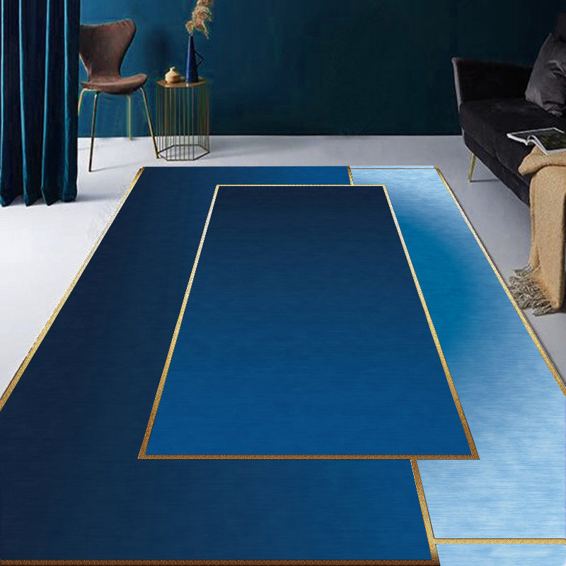 Avtoit | Simple Geometric Print Rug Multi Colored Synthetic Non-Slip Machine Washable Area Rug for Living Room