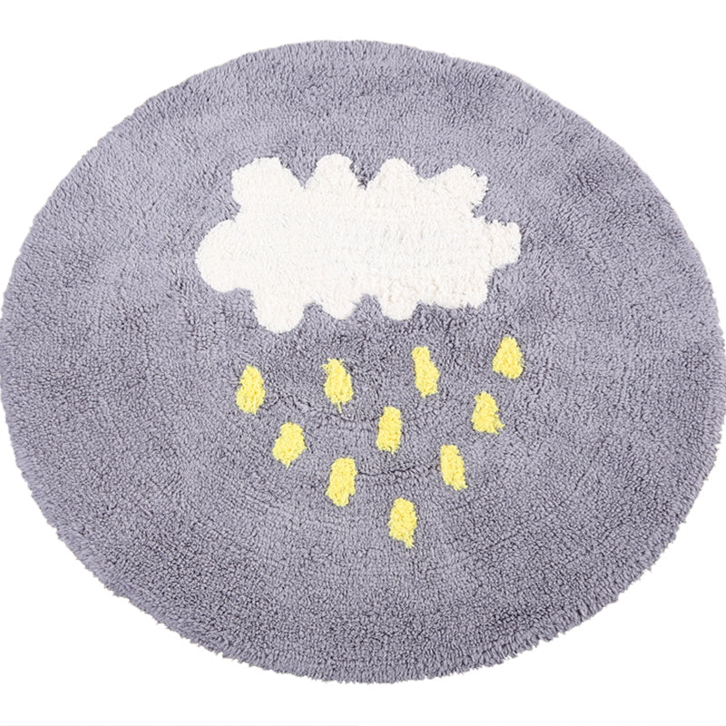 Avtoit | Beautiful Children's Room Rug Multicolor Cartoon Rug Cotton Non-Slip Floor Washable Rug