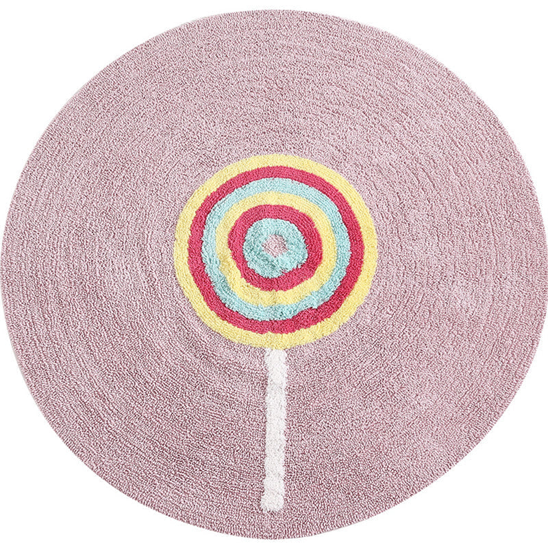 Avtoit | Colorful Lollipop Print Rug made of Cotton, Comfort Rug, Pet-friendly, Washable, Easy to Care, Rug for Kids