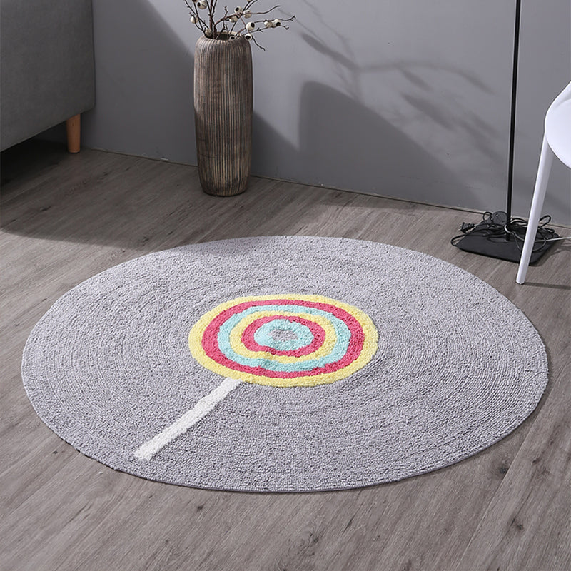 Avtoit | Colorful Lollipop Print Rug made of Cotton, Comfort Rug, Pet-friendly, Washable, Easy to Care, Rug for Kids