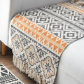 Avtoit | Western Bedroom Rug Multicolored Geometric Print Rug Polyester Handwoven Pet-Friendly Area Rug with Fringes