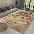 Avtoit | Western Plant Print Rug Multi-Color Polyester Area Rug Pet Friendly Stain Resistant Indoor Rug for Hall