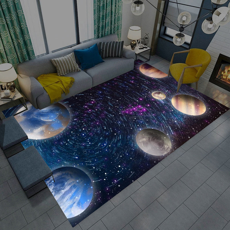 Avtoit | Casual Living Room Wallpaper Multicolor Area Print Rug Polypropylene Non-Slip Back Indoor Rug