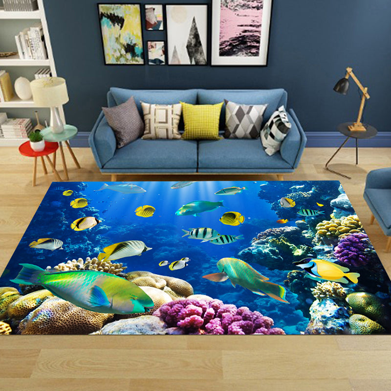 Avtoit | Sweet Animal Print Rug Multicolored Polypropylene Rug Polyester Non-Slip Back Washable Rug