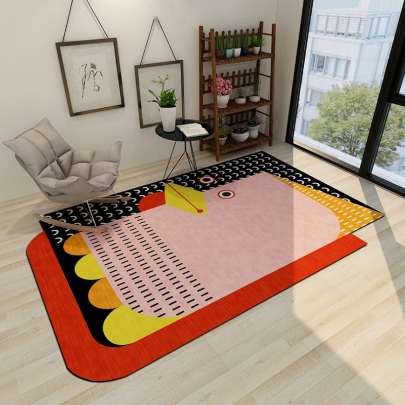 Avtoit | Western Bedroom Rug Multicolored Geometric Print Rug Synthetic Non-Slip Backing Pet-Friendly Indoor Rug