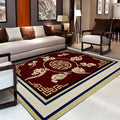 Avtoit | Classic Zen Print Rug Multicolor Chinese Rug Polypropylene Non-Slip Backing Pet-Friendly Stain-Resistant Rug for Home