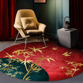 Avtoit | Classy Multi Color Asia Carpet Polyester Botanics Rug Stain Resistant Non-slip Back Machine Washable Carpet for Living Room