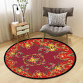 Avtoit | Chinoiserie Floral Rug Multicolor Polypropylene Rug Pet Friendly Non-Slip Back Stain Resistant Rug for the Drawing Room