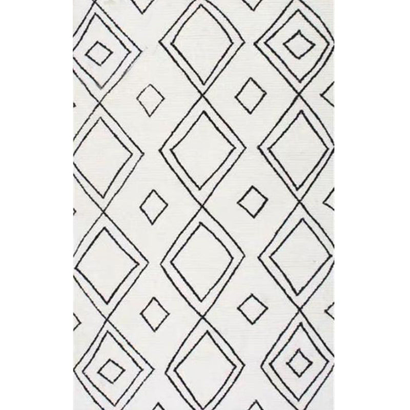 Avtoit | Minimalistic diamond lines art rug multi-colored Southwestern rug synthetic washable non-slip pet-friendly rug for living room