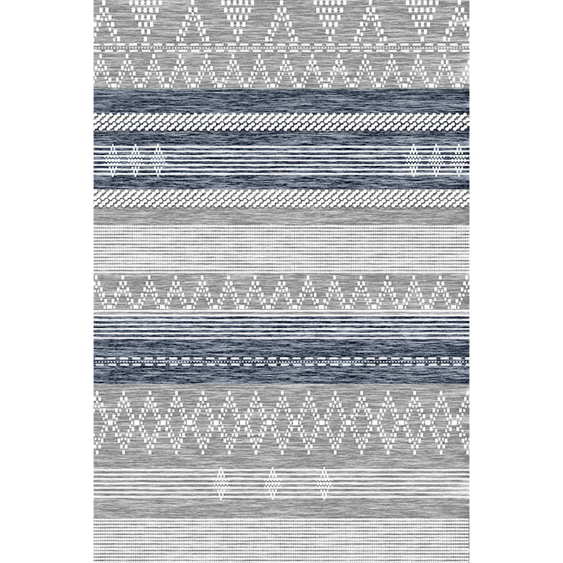 Avtoit | Primitive Tribal Rug Multicolor Geometry Rug Non-Slip Back Washable Stain Resistant Rug for Bedroom