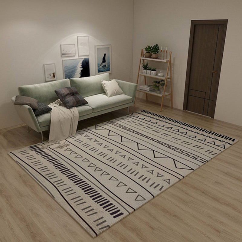 Avtoit | Western Tribal Print Rug Multicolored Synthetic Rug Machine Washable Non-Slip Back Stain Resistant Rug for Living Room