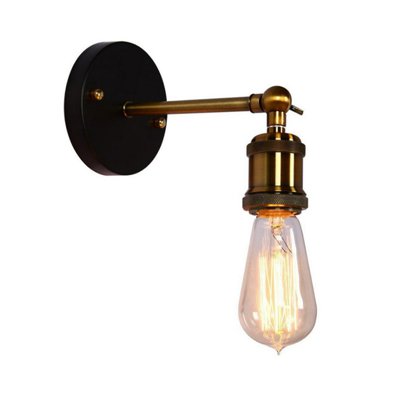 Avtoit | Exposed Bulb Design Metal Wall Lamp Factory 1 Head Dining Room Wall Light with Swivel Joint