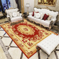Avtoit | Olden Floral Pattern Carpet Multicolored Polyester Indoor Rug Non-Slip Backing Pet Friendly Rug for Living Room