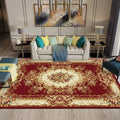 Avtoit | Multi-Colored Flower Print Rug Synthetic Antique Indoor Rug Non-Slip Backing Easy Maintenance Area Rug for the Living Room