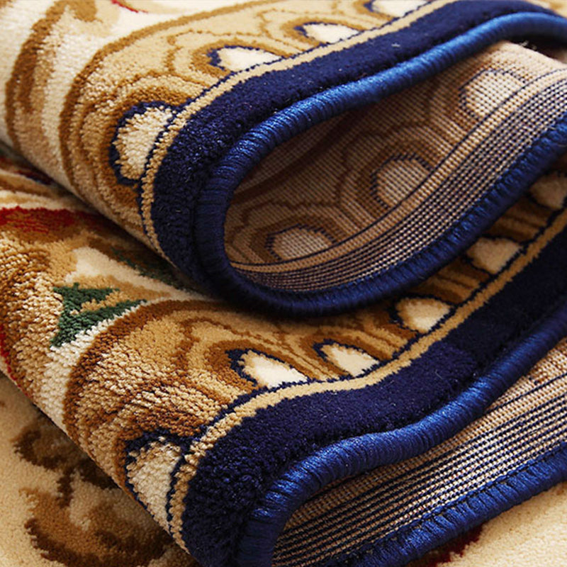Avtoit | Olden Floral Printed Carpet Multicolored Synthetic Area Rug Pet Friendly Easy Care Indoor Cover for Living Room