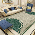 Avtoit | Multicolor Shabby Chic Rug Polyester Floral Printed Area Rug Non-Slip Back Washable Rug for Living Room