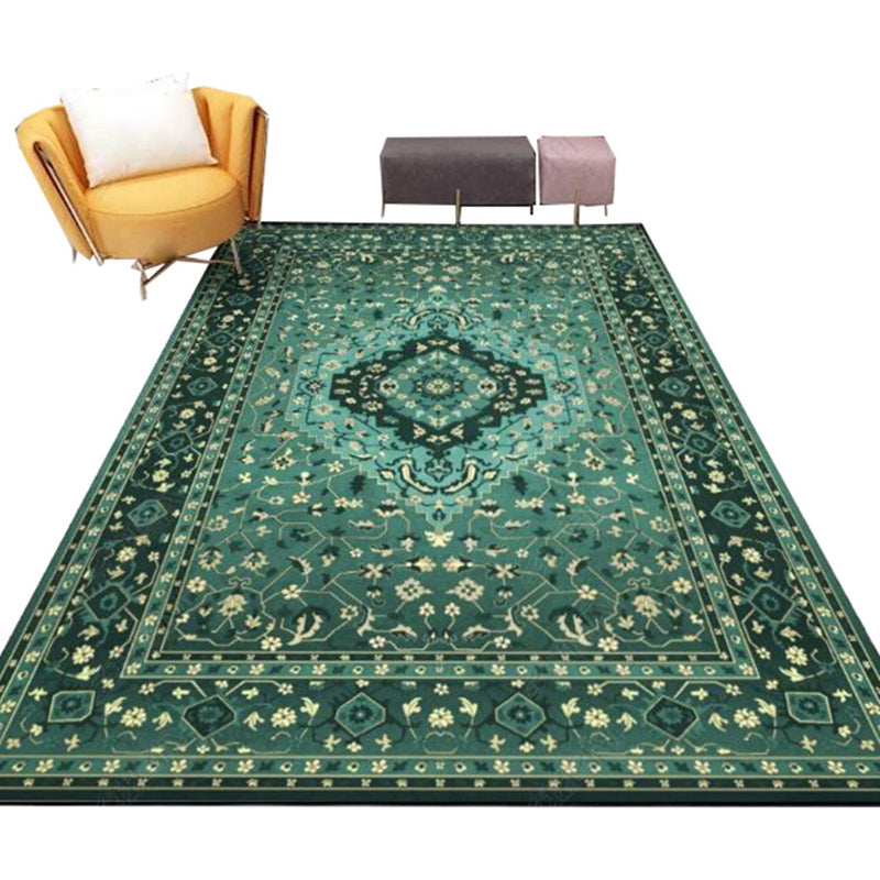 Avtoit | Casual floral printed rug multicolored polypropylene indoor rug non-slip backing easy to care for rug for bedroom