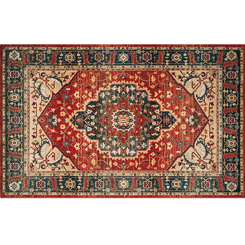 Avtoit | Retro geometric pattern carpet multicolored synthetic area carpet non-slip pet-friendly washable carpet for room
