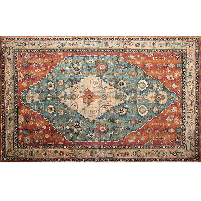Avtoit | Retro geometric pattern carpet multicolored synthetic area carpet non-slip pet-friendly washable carpet for room