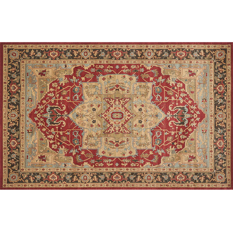 Avtoit | Retro geometric pattern carpet multicolored synthetic area carpet non-slip pet-friendly washable carpet for room