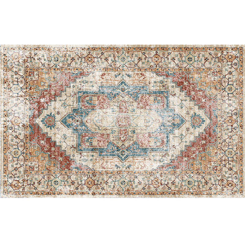 Avtoit | Retro geometric pattern carpet multicolored synthetic area carpet non-slip pet-friendly washable carpet for room