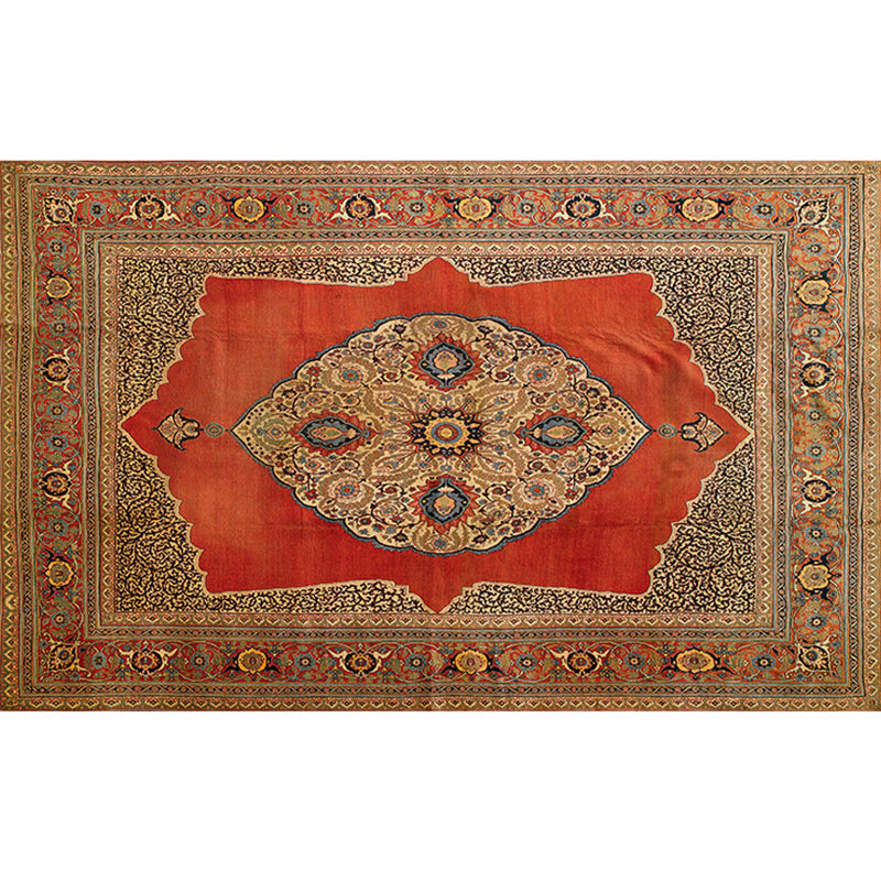 Avtoit | Retro geometric pattern carpet multicolored synthetic area carpet non-slip pet-friendly washable carpet for room