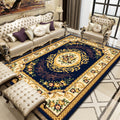Avtoit | Retro Floral Printed Rug Multicolor Synthetic Rug Non-Slip Back Machine Washable Indoor Rug for the Living Room