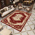 Avtoit | Multicolored Living Room Rug Olden Floral Print Rug Polyester Non-slip Machine washable Rug