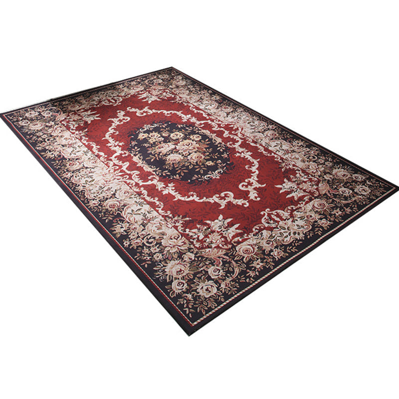 Avtoit | Classic printed rug with floral pattern multicolored indoor rug non-slip backing pet-friendly rug