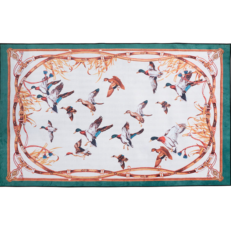 Avtoit | Modern bedroom carpet Multicolor animal print indoor carpet Polyester non-slip backing pet-friendly rug