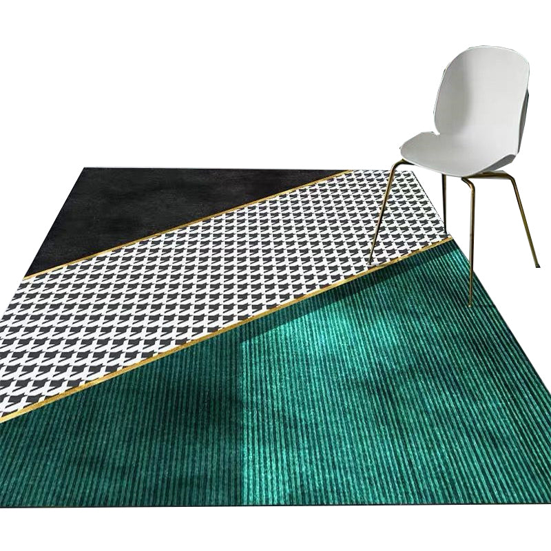 Avtoit | Nordic Geo Printed Rug Multi-Color Synthetic Carpet Easy Care Machine Washable Indoor Carpet for Parlor
