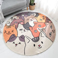 Avtoit | Relaxing Kids Room Carpet Multi Color Cartoon Print Indoor Carpet Lamb Wool Non-Slip Underlay Pet-Friendly Area Rug