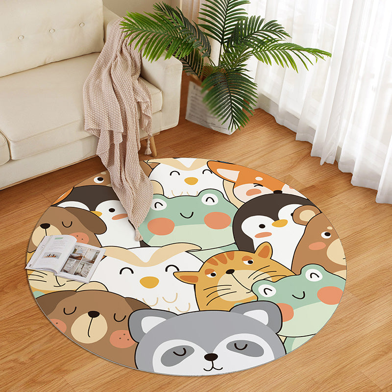 Avtoit | Beautiful children's room carpet Multicolored cartoon pattern Indoor carpet PVC stain-resistant machine washable carpet