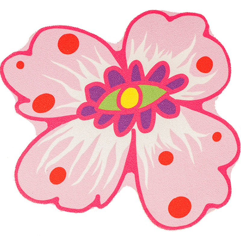 Avtoit | Novelty Shape Plant Rug Multi Colored Decorative Rug Polypropylene Anti-slip Back Stain-resistant Rug for Room