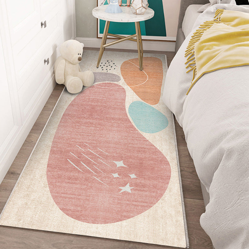 Avtoit | Western Bedroom Carpet Multicolored Color Block Indoor Carpet Polyester Non-Slip Underlay Machine Washable Rug