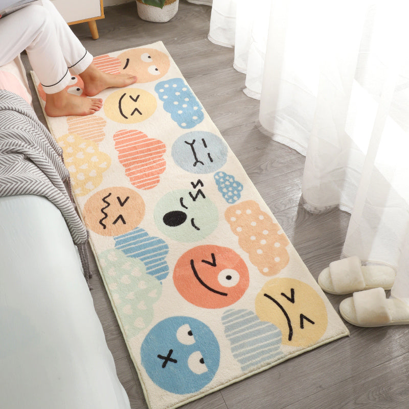 Avtoit | Beautiful Children's Room Rug Multi-colored Cartoon Printed Area Rug Lambswool Non-slip Machine Washable Rug