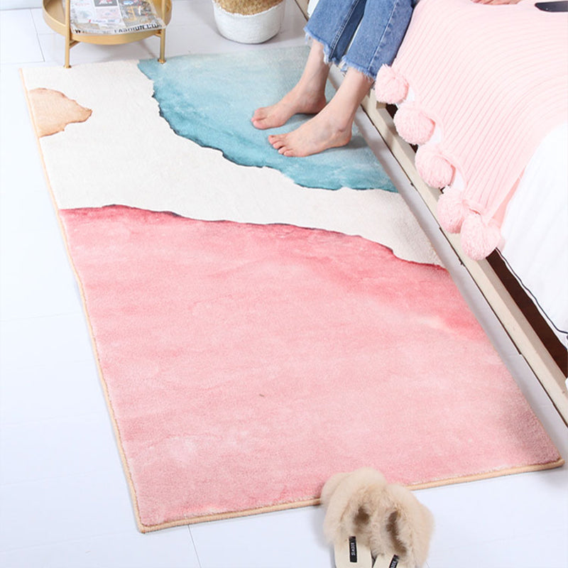 Avtoit | Scandinavian Color Palette Rug Multicolor Polypropylene Indoor Rug Non-Slip Back Pet-Friendly Area Rug for Bedroom