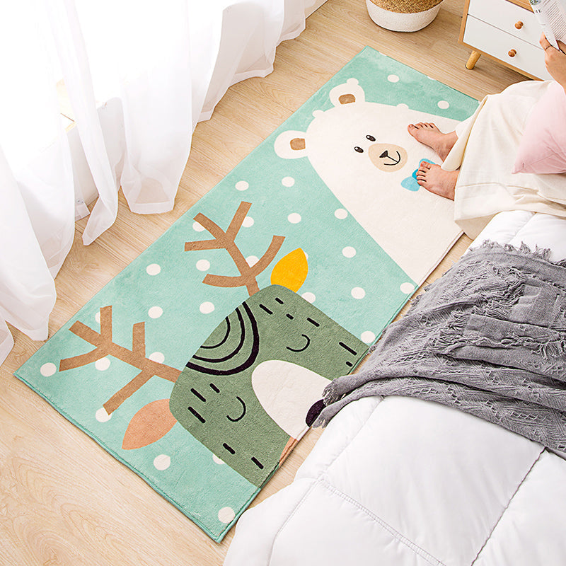 Avtoit | Colorful sweet carpet Polyester cartoon print carpet with non-slip backing pet-friendly carpet for the living room