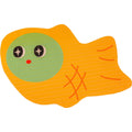 Avtoit | Irregular Shape Fish Print Rug Yellow Contemporary Indoor Rug Synthetic Non-Slip Back Washable Rug for Decoration