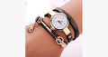 Avtoit | Gold Charm Wrap Watch - Multicolored vegan leather watch for stylish people